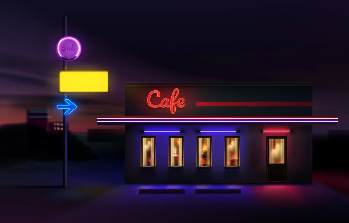 Shadows and Secrets: Unveiling the Night Cafe